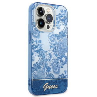 Guess GUHCP14LHGPLHB iPhone 14 Pro 6.1&quot; blue/blue hardcase Porcelain Collection