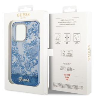 Guess GUHCP14LHGPLHB iPhone 14 Pro 6.1&quot; blue/blue hardcase Porcelain Collection