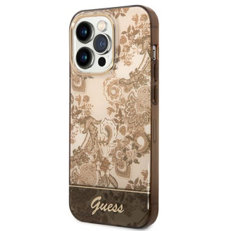 Guess GUHCP14LHGPLHC iPhone 14 Pro 6.1&quot; ocher hardcase Porcelain Collection