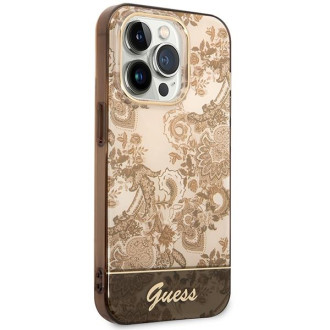 Guess GUHCP14LHGPLHC iPhone 14 Pro 6.1&quot; ocher hardcase Porcelain Collection