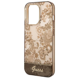 Guess GUHCP14LHGPLHC iPhone 14 Pro 6.1&quot; ocher hardcase Porcelain Collection