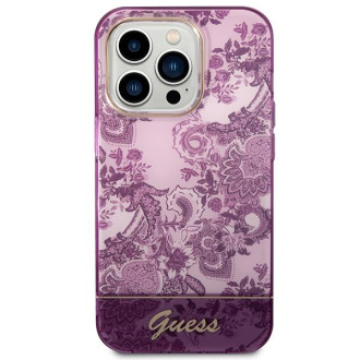 Guess GUHCP14LHGPLHF iPhone 14 Pro 6.1&quot; fuchsia/fuschia hardcase Porcelain Collection