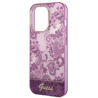 Guess GUHCP14LHGPLHF iPhone 14 Pro 6.1&quot; fuchsia/fuschia hardcase Porcelain Collection