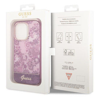 Guess GUHCP14LHGPLHF iPhone 14 Pro 6.1&quot; fuchsia/fuschia hardcase Porcelain Collection