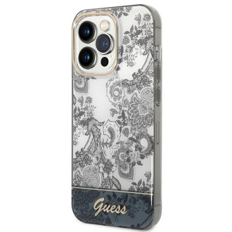 Guess GUHCP14LHGPLHG iPhone 14 Pro 6.1&quot; grey/grey hardcase Porcelain Collection