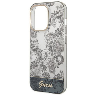 Guess GUHCP14LHGPLHG iPhone 14 Pro 6.1&quot; grey/grey hardcase Porcelain Collection