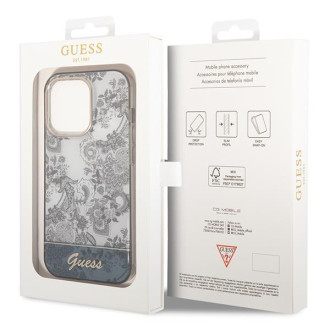 Guess GUHCP14LHGPLHG iPhone 14 Pro 6.1&quot; grey/grey hardcase Porcelain Collection