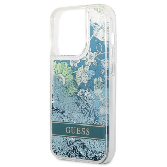 Guess GUHCP14LLFLSN iPhone 14 Pro 6.1&quot; green/green hardcase Flower Liquid Glitter