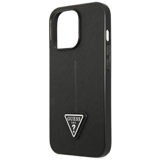 Guess GUHCP14LPSATLK iPhone 14 Pro 6,1&quot; černo/černé pevné pouzdro SaffianoTriangle Logo
