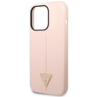 Guess GUHCP14LSLTGP iPhone 14 Pro 6.1&quot; pink/pink hardcase Silicone Triangle