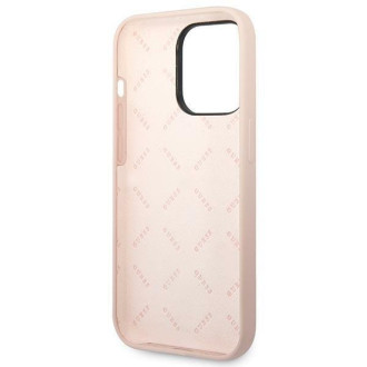 Guess GUHCP14LSLTGP iPhone 14 Pro 6.1&quot; pink/pink hardcase Silicone Triangle