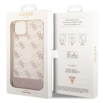 Guess GUHCP14MHG4MHP iPhone 14 Plus 6.7 &quot;pink / pink hardcase 4G Pattern Script