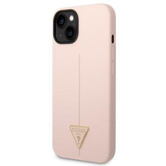 Guess GUHCP14MSLTGP iPhone 14 Plus 6.7&quot; pink/pink hardcase Silicone Triangle
