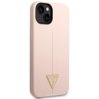 Guess GUHCP14MSLTGP iPhone 14 Plus 6.7&quot; pink/pink hardcase Silicone Triangle