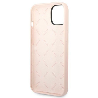 Guess GUHCP14MSLTGP iPhone 14 Plus 6.7&quot; pink/pink hardcase Silicone Triangle