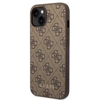 Guess GUHCP14SG4GFBR iPhone 14 6.1 "brown / brown hard case 4G Metal Gold Logo
