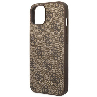 Guess GUHCP14SG4GFBR iPhone 14 6.1 "brown / brown hard case 4G Metal Gold Logo