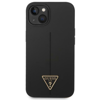 Guess GUHCP14SSLTGK iPhone 14 6.1&quot; black/black hardcase Silicone Triangle