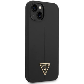 Guess GUHCP14SSLTGK iPhone 14 6.1&quot; black/black hardcase Silicone Triangle
