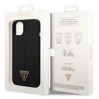 Guess GUHCP14SSLTGK iPhone 14 6.1&quot; black/black hardcase Silicone Triangle