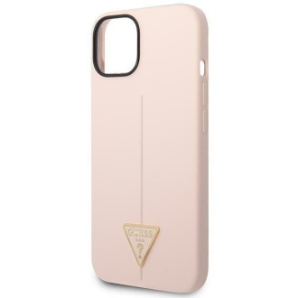 Guess GUHCP14SSLTGP iPhone 14 6.1&quot; pink/pink hardcase Silicone Triangle