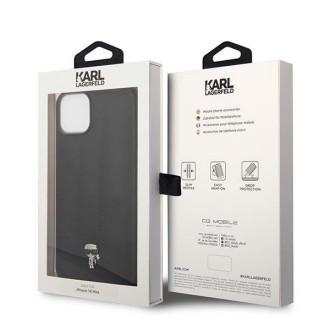 Karl Lagerfeld KLHCP14MPSQPK iPhone 14 Plus 6,7" hardcase czarny/black Puffy Ikonik Pin