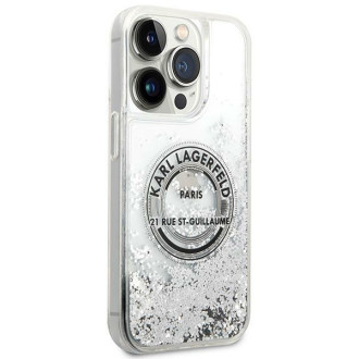 Karl Lagerfeld KLHCP14XLCRSGRS iPhone 14 Pro Max 6.7 "silver / silver hardcase Liquid Glitter RSG