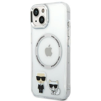 Karl Lagerfeld KLHMP14SHKCT iPhone 14 6.1 "hardcase transparent / transparent Karl & Choupette Aluminum Magsafe