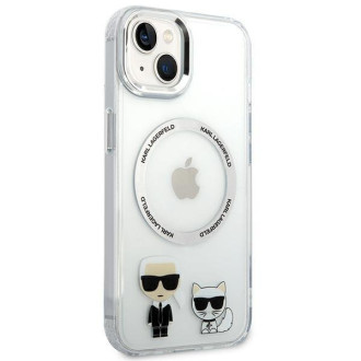 Karl Lagerfeld KLHMP14SHKCT iPhone 14 6.1 "hardcase transparent / transparent Karl & Choupette Aluminum Magsafe