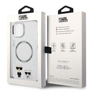 Karl Lagerfeld KLHMP14SHKCT iPhone 14 6.1 "hardcase transparent / transparent Karl & Choupette Aluminum Magsafe