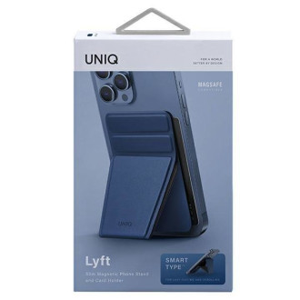 Uniq Lyft magnetický stojánek na telefon zaklapávací stojánek a držák na karty modrá/modrá