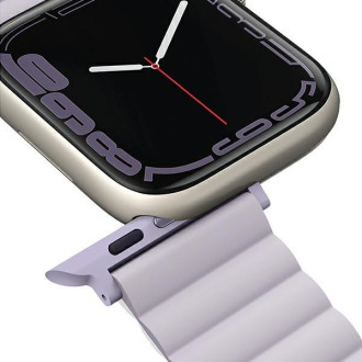 UNIQ pasek Revix Apple Watch Series 4/5/6/7/8/SE/SE2 38/40/41mm. Reversible Magnetic lilak-biały/lilac-white