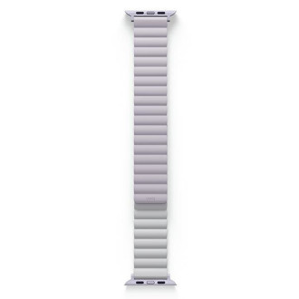 UNIQ pasek Revix Apple Watch Series 4/5/6/7/8/SE/SE2 38/40/41mm. Reversible Magnetic lilak-biały/lilac-white