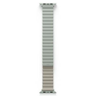 UNIQ pasek Revix Apple Watch Series 4/5/6/7/8/SE/SE2/Ultra 42/44/45mm. Reversible Magnetic szałwia-beżowy/sage-beige