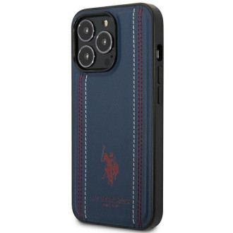 US Polo USHCP14LPFAV iPhone 14 Pro 6.1 &quot;navy blue / navy blue Leather Stitch