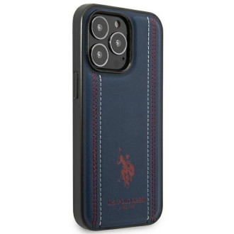 US Polo USHCP14LPFAV iPhone 14 Pro 6.1 &quot;navy blue / navy blue Leather Stitch