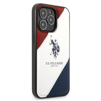 US Polo USHCP14LPSO3 iPhone 14 Pro 6.1 &quot;white / white Tricolor Embossed