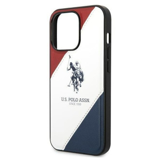 US Polo USHCP14LPSO3 iPhone 14 Pro 6.1 &quot;white / white Tricolor Embossed