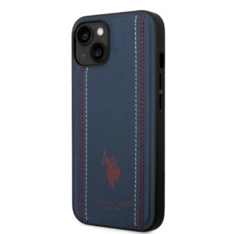 US Polo USHCP14MPFAV iPhone 14 Plus 6.7 &quot;navy blue / navy blue Leather Stitch