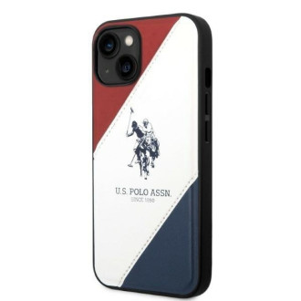 US Polo USHCP14MPSO3 iPhone 14 Plus 6.7 &quot;white / white Tricolor Embossed