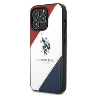 US Polo USHCP14XPSO3 iPhone 14 Pro Max 6.7 &quot;white / white Tricolor Embossed