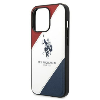 US Polo USHCP14XPSO3 iPhone 14 Pro Max 6.7 &quot;white / white Tricolor Embossed