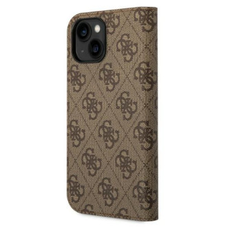 Guess GUBKP14MHG4SHW iPhone 14 Plus 6.7 &quot;brown / brown book 4G Vintage Gold Logo