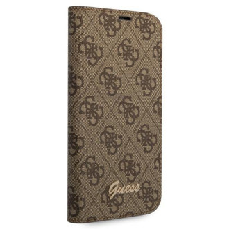 Guess GUBKP14MHG4SHW iPhone 14 Plus 6.7 &quot;brown / brown book 4G Vintage Gold Logo