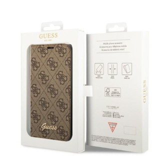 Guess GUBKP14MHG4SHW iPhone 14 Plus 6.7 &quot;brown / brown book 4G Vintage Gold Logo