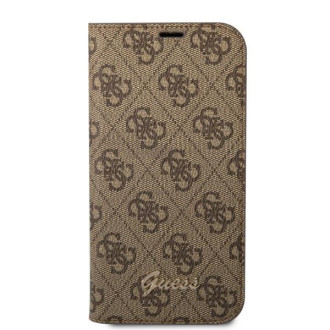 Guess GUBKP14SHG4SHW iPhone 14 6.1 &quot;brown / brown book 4G Vintage Gold Logo