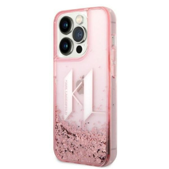 Karl Lagerfeld KLHCP14LLBKLCP iPhone 14 Pro 6.1 &quot;pink / pink hardcase Liquid Glitter Big KL