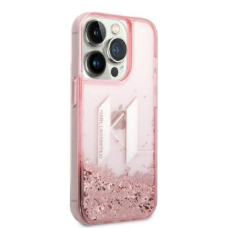 Karl Lagerfeld KLHCP14LLBKLCP iPhone 14 Pro 6.1 &quot;pink / pink hardcase Liquid Glitter Big KL