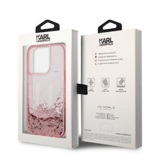 Karl Lagerfeld KLHCP14LLBKLCP iPhone 14 Pro 6.1 &quot;pink / pink hardcase Liquid Glitter Big KL