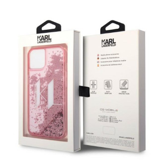 Karl Lagerfeld KLHCP14SLBKLCP iPhone 14 6.1 &quot;pink / pink hardcase Liquid Glitter Big KL